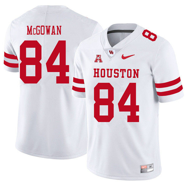 2018 Men #84 Cole McGowan Houston Cougars College Football Jerseys Sale-White - Click Image to Close